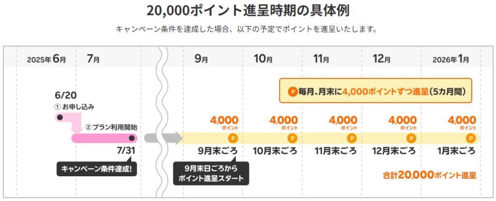楽天マジ得フェスティバルのポイント進呈時期