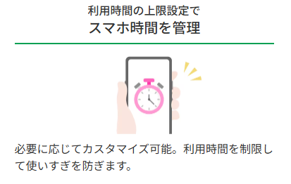 利用時間の上限設定でスマホ時間を管理