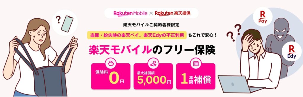 楽天モバイルのフリー保険
