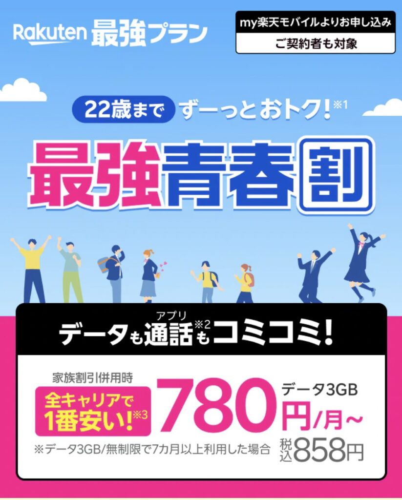 楽天モバイル 最強青春プログラム