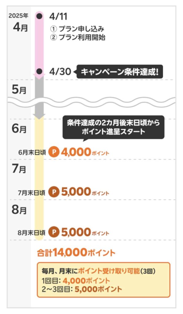 ポイント付与時期