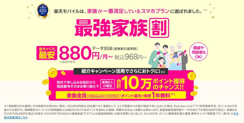 家族割引|最強家族割(旧:最強家族プログラム)