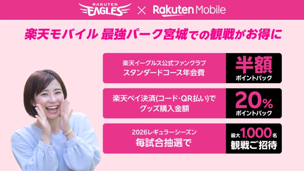 楽天モバイル 最強パーク宮城で使えるキャンペーン