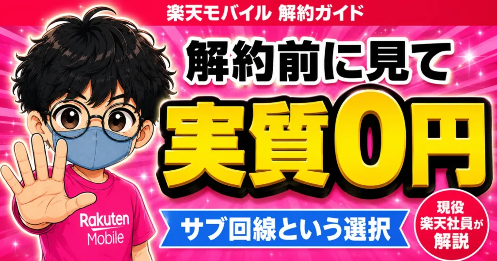 楽天モバイル解約ガイド実質0円